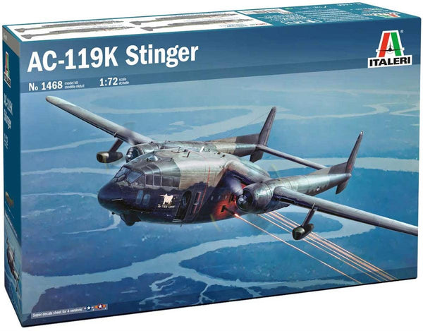 Italeri 1468 AC-119K Stinger 1/72 Model Kit - A-Z Toy Hobby