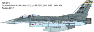 Italeri 2825 Lockheed Martin F-16C Fighting Falcon 1/48 Model Kit - A-Z Toy Hobby