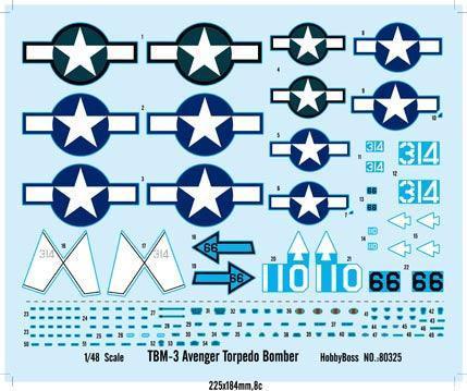 Hobby Boss 80325 TBM-3 Avenger Torpedo Bomber 1/48 Model Kit - A-Z Toy Hobby