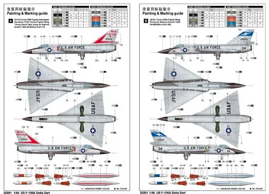 Trumpeter 02891 US F-106A Delta Dart 1/48 Model Kit - A-Z Toy Hobby