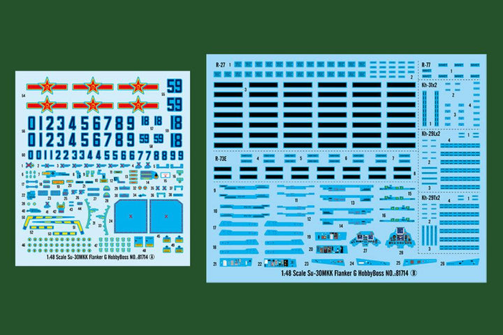 Hobby Boss 81714 Su-30MKK Flanker G 1/48 Model Kit - A-Z Toy Hobby