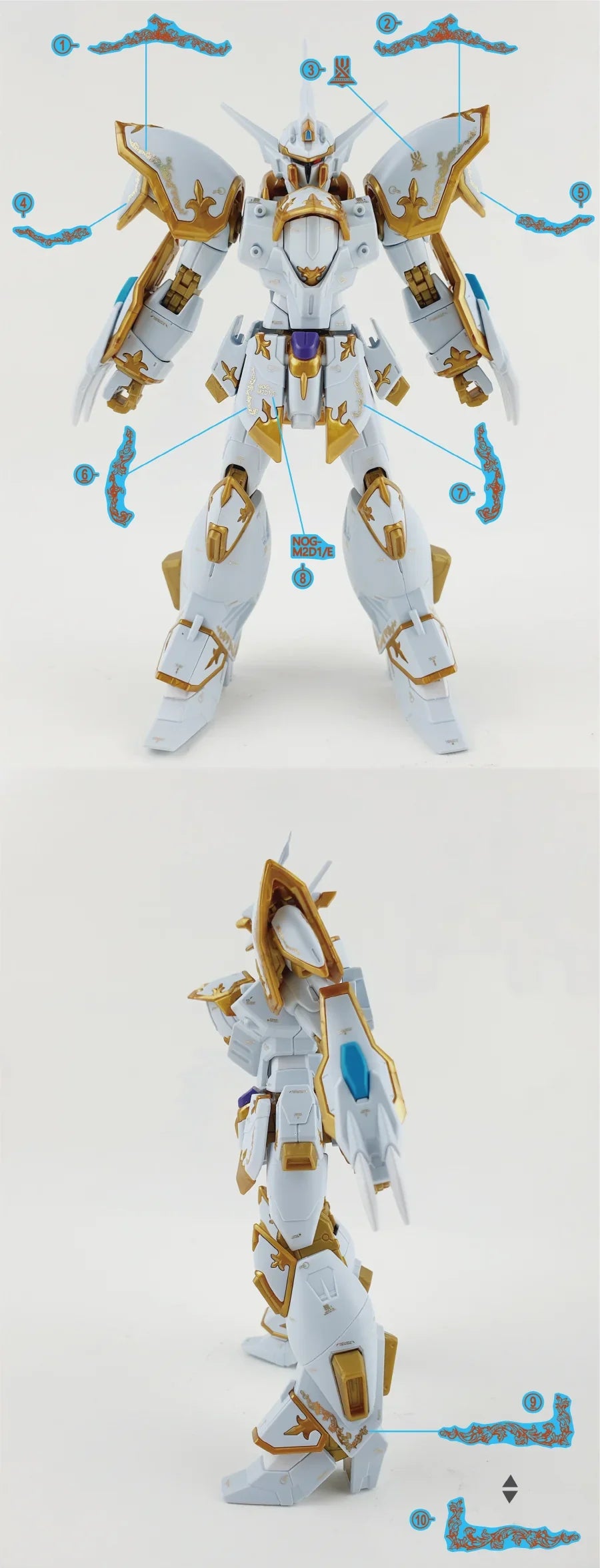 Delpi Gold Holo Water Decal For HG Black Knight Cal-re.A - A-Z Toy Hobby