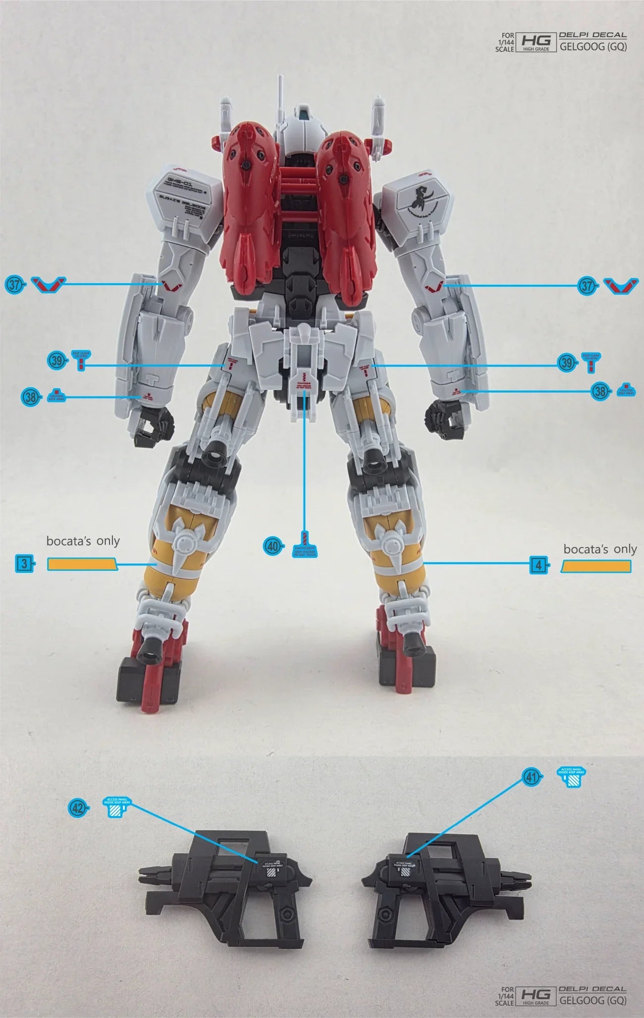 Delpi Water Decal For HGGQX Gelgoog Bocata's or Sugai's - A-Z Toy Hobby