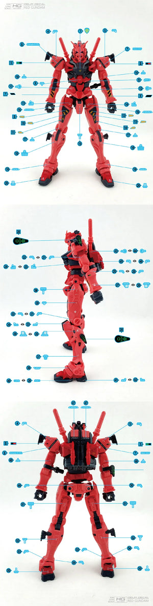 Delpi Water Decal For HG Red Gundam - A-Z Toy Hobby