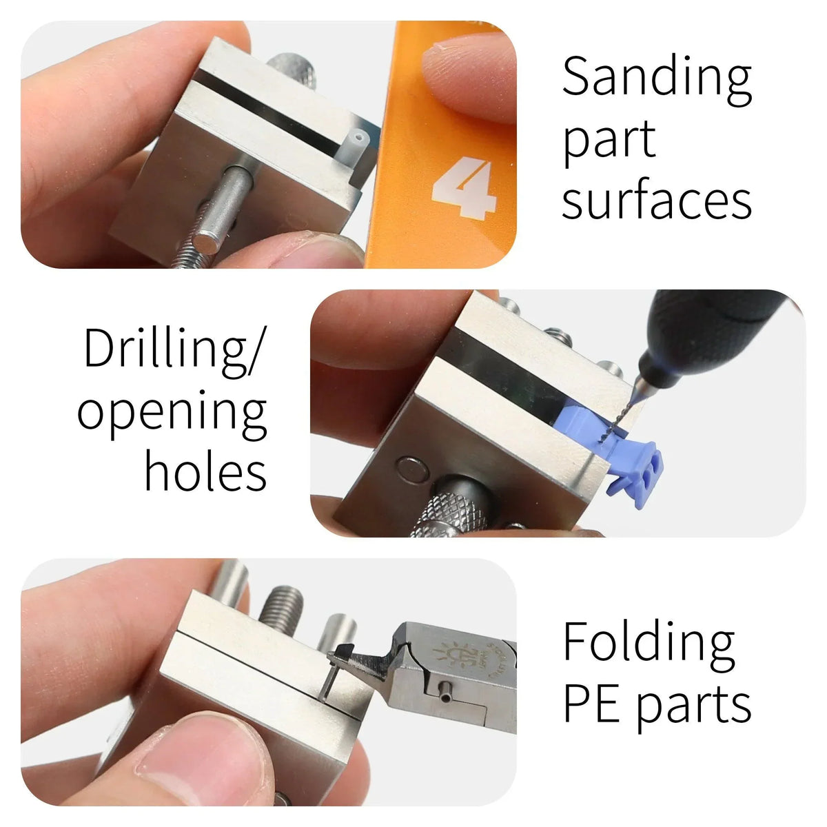 Mini Precision Vises DSPIAE Stainless Steel Precision Mini Vise AT-MV – A-Z Toy Hobby