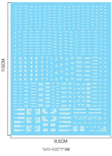 Delpi Mechanical Caution Water Decal for 1/144 (White) - A-Z Toy Hobby