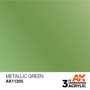 AK Interactive AK11205 3G Metallic Green Acrylic Paint 17ml - A-Z Toy Hobby