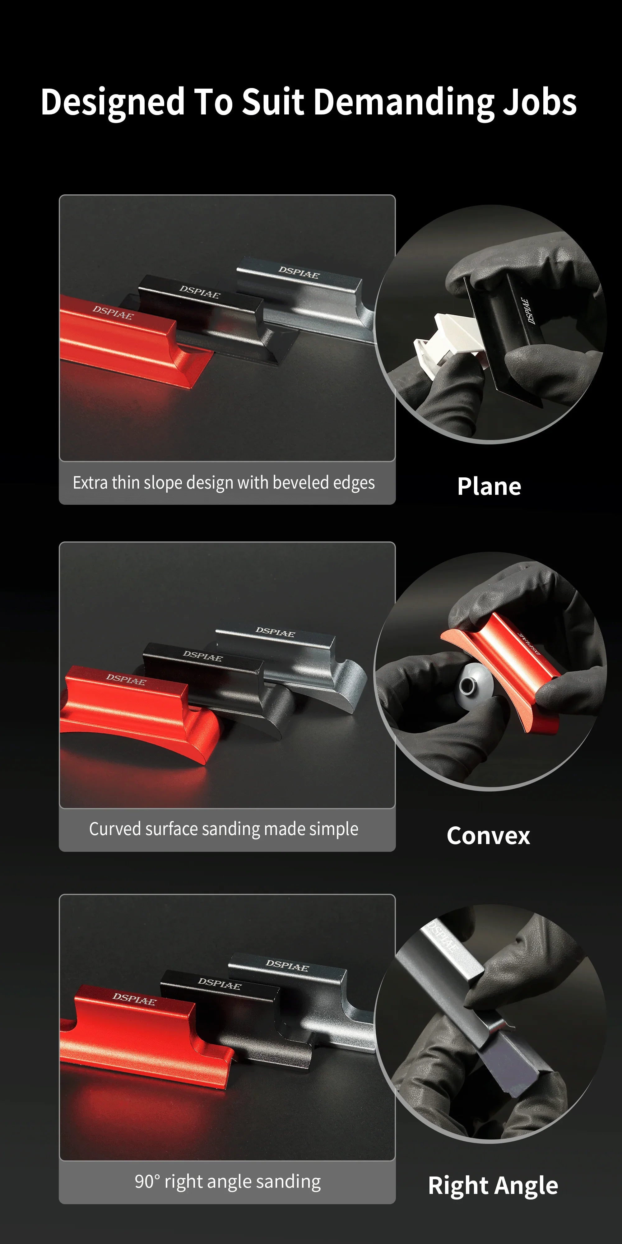 DSPIAE Aluminum Sanding Block AS-25 - A-Z Toy Hobby