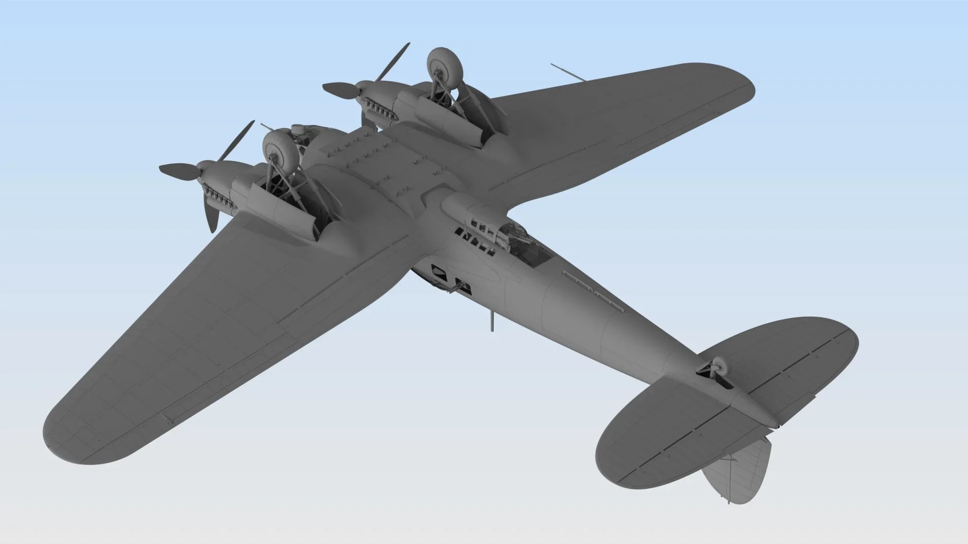 ICM 48263 He 111H-16 WWII German Bomber 1/48 Model Kit - A-Z Toy Hobby