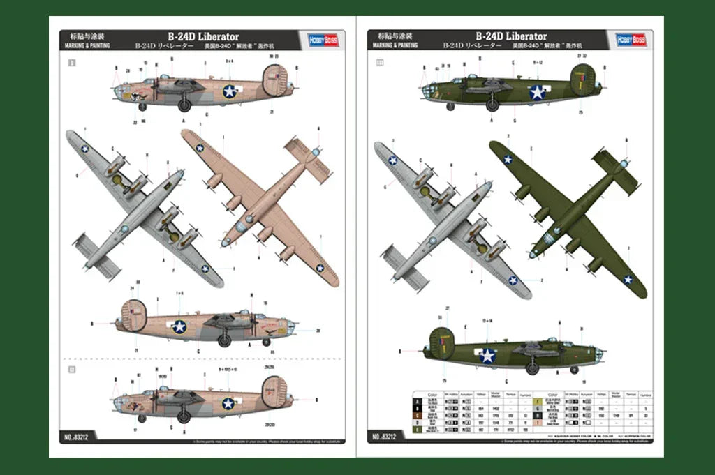 Hobby Boss 83211 B-24D Liberator 1/32 Model Kit - A-Z Toy Hobby