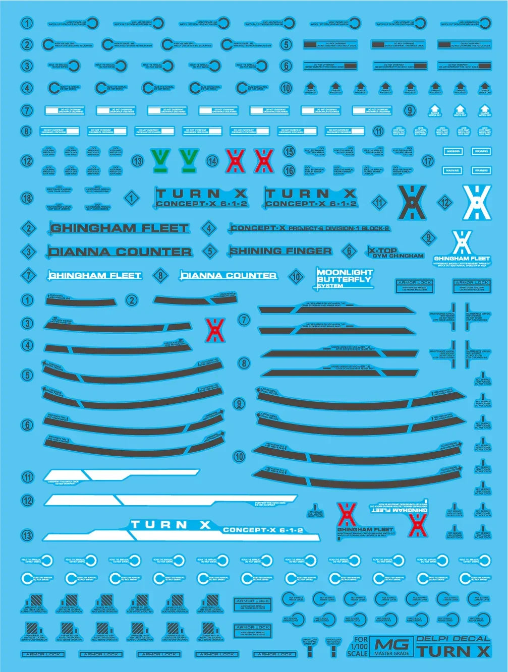 Delpi Water Decal For MG Turn X