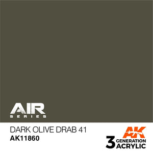 AK Interactive AK11860 3G Air Dark Olive Drab 41 Paint 17ml - A-Z Toy Hobby