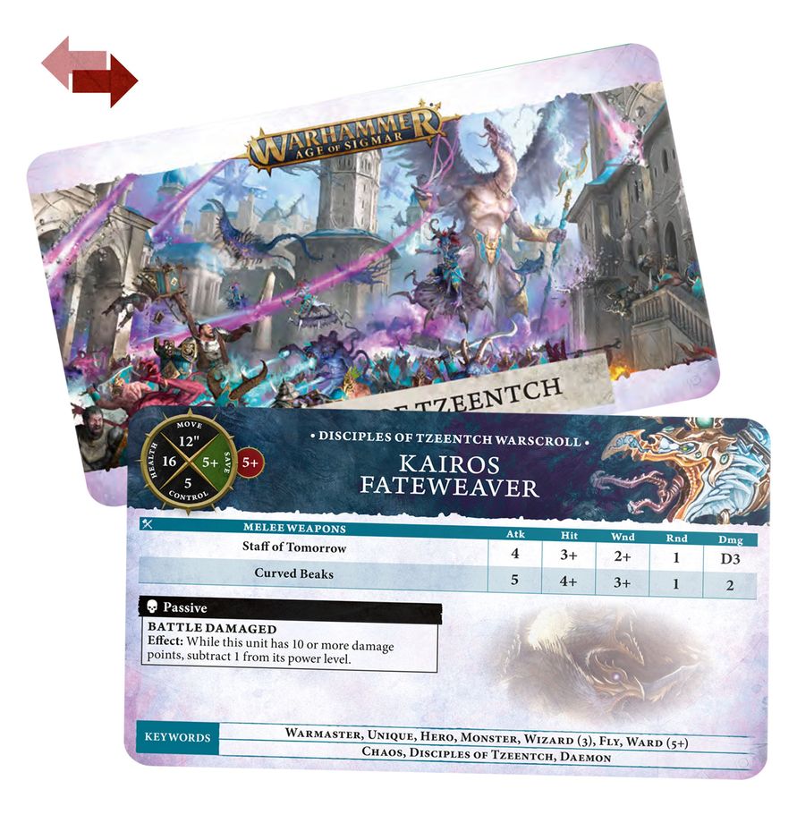 Warhammer Age of Sigmar Warscroll Cards: Disciples of Tzeentch 83-46