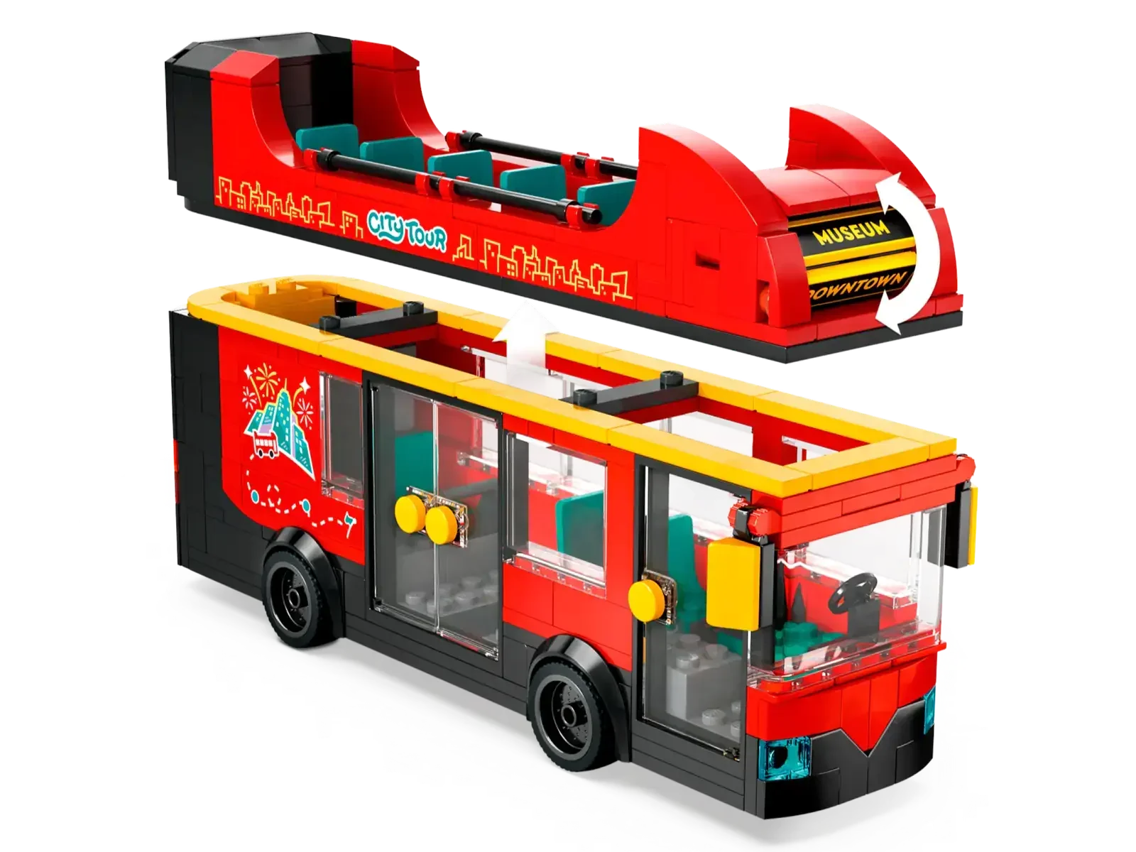 LEGO Red Double-Decker Sightseeing Bus 60407 - City - A-Z Toy Hobby