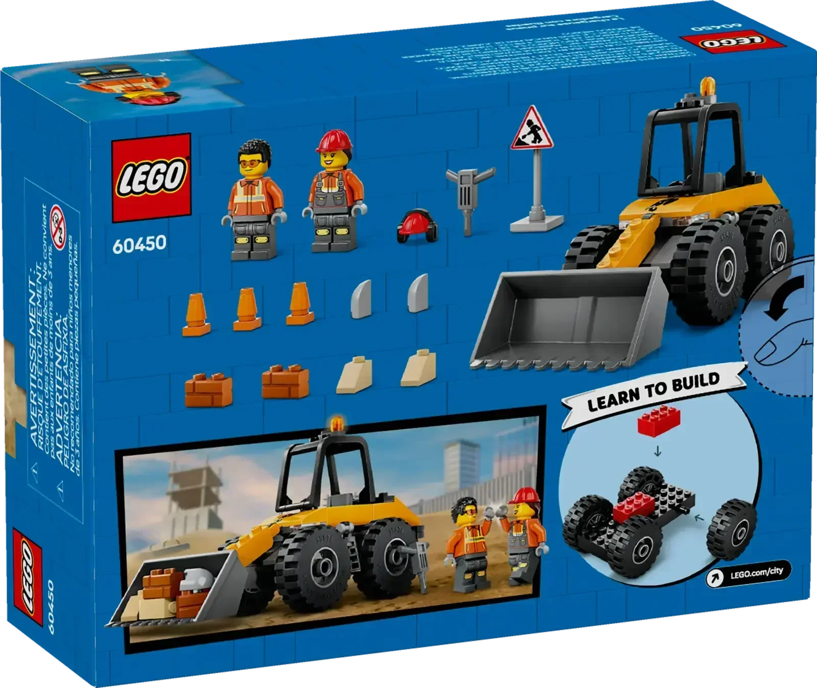 LEGO Yellow Construction Wheel Loader 60450 - City - A-Z Toy Hobby