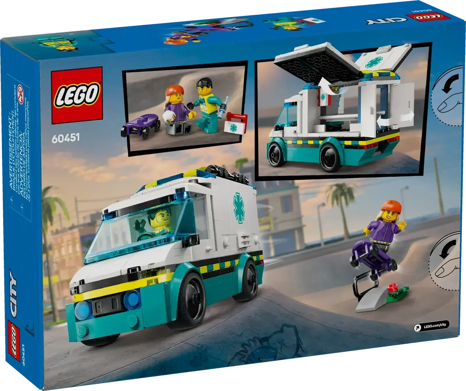 LEGO Emergency Ambulance 60451 - City - A-Z Toy Hobby