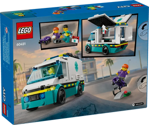 LEGO Emergency Ambulance 60451 - City - A-Z Toy Hobby