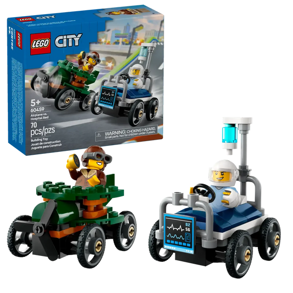LEGO Airplane vs. Hospital Bed Race Car Pack 60459 - City