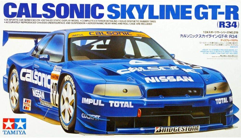 Tamiya 24219 Calsonic Skyline GT-R R34 1/24 Model Kit - A-Z Toy Hobby