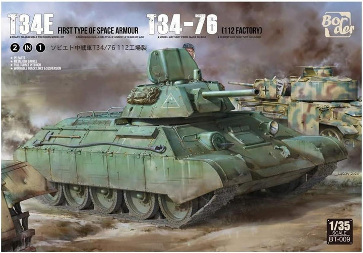 Border Model BT009 Soviet Medium Tank T34E/T34-76 2 in 1 1/35 Model Kit - A-Z Toy Hobby