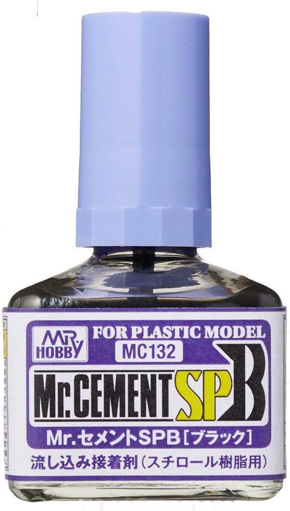 Mr. Hobby MC132 Mr. Cement SP Black 40ml - A-Z Toy Hobby