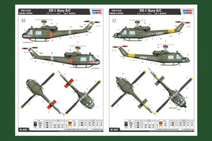 Hobby Boss 81807 UH-1 Huey B/C 1/18 Model Kit - A-Z Toy Hobby