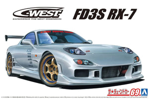 Aoshima 06302 Mazda 1999 C-West FD3S RX-7 1/24 Model Kit - A-Z Toy Hobby