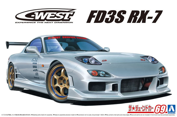 Aoshima 06302 Mazda 1999 C-West FD3S RX-7 1/24 Model Kit