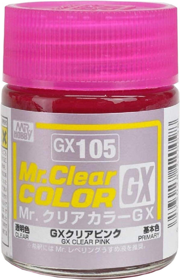 Mr. Hobby GX105 Mr. Clear Color GX Clear Pink Lacquer Paint 18ml - A-Z Toy Hobby