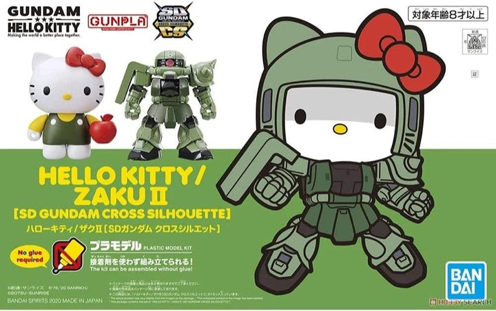 Bandai Hello Kitty / Zaku II SD Gundam Cross Silhouette Model Kit - A-Z Toy Hobby