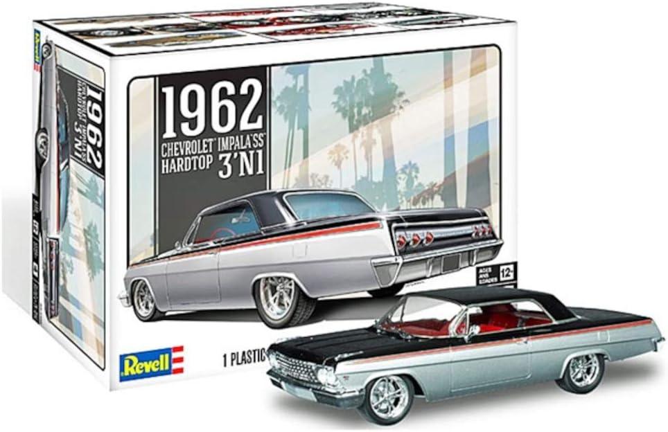 Revell 1962 Chevrolet Impala SS Hardtop 3 in 1 1/25 Model Kit - A-Z Toy Hobby
