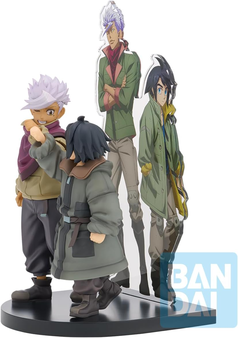 Bandai Augus Mikazuki & Itsuka Orga Iron-Blooded  Orphans Bust Bustisan Ichibansho Figure