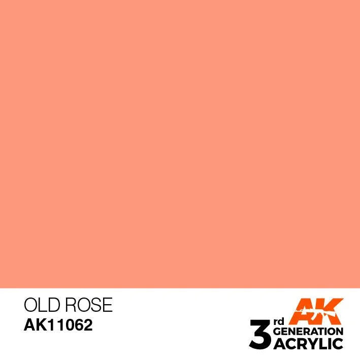 AK Interactive AK11062 3G Old Rose Acrylic Paint 17ml - A-Z Toy Hobby