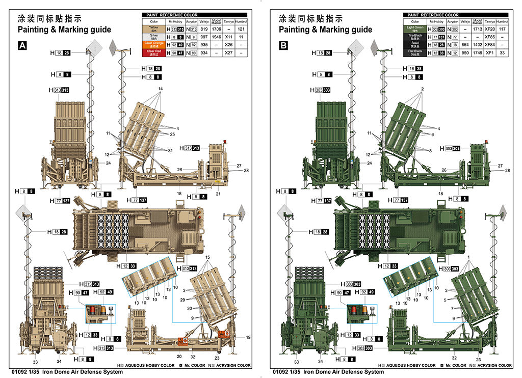 Trumpeter 01092 Iron Dome Air Defense System 1/35 Model Kit