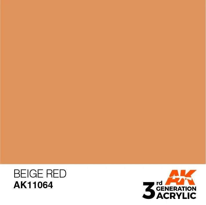 AK Interactive AK11064 3G Beige Red Acrylic Paint 17ml - A-Z Toy Hobby