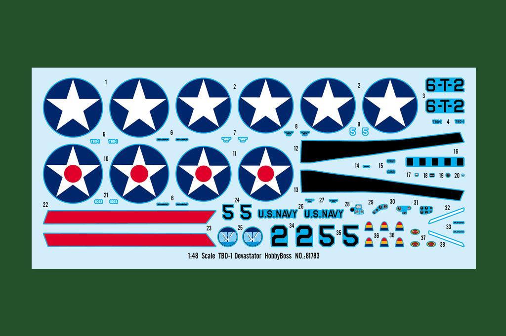 Hobby Boss 81783 TBD-1 Devastator US Torpedo 1/48 Model Kit - A-Z Toy Hobby