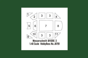 Hobby Boss 81791 Messerschmitt Bf109E-3 1/48 Model Kit - A-Z Toy Hobby