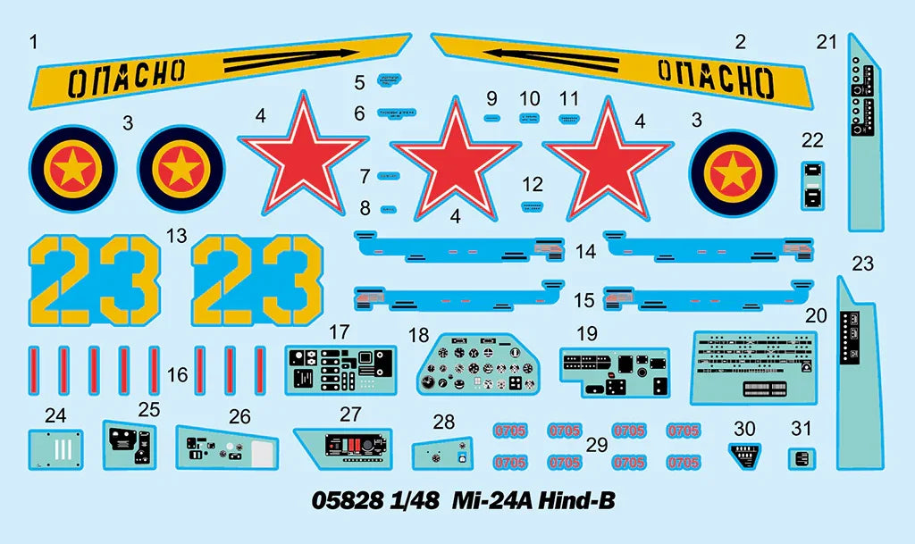 Trumpeter 05828 Mi-24A Hind-B Helicopter 1/48 Model Kit - A-Z Toy Hobby