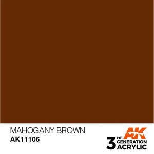 AK Interactive AK11106 3G Mahogany Brown Acrylic Paint 17ml - A-Z Toy Hobby