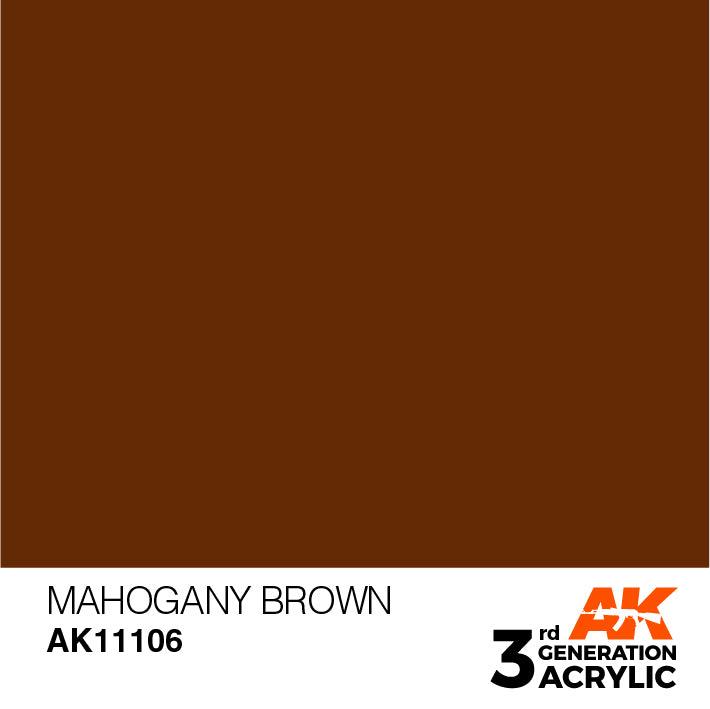 AK Interactive AK11106 3G Mahogany Brown Acrylic Paint 17ml - A-Z Toy Hobby