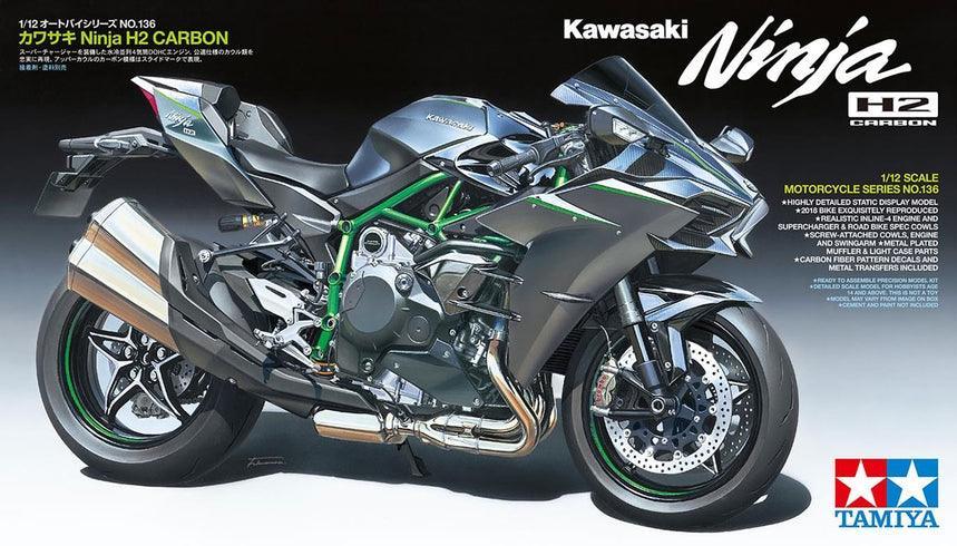 Tamiya 14136 Kawasaki Ninja H2 Carbon 1/12 Model Kit - A-Z Toy Hobby