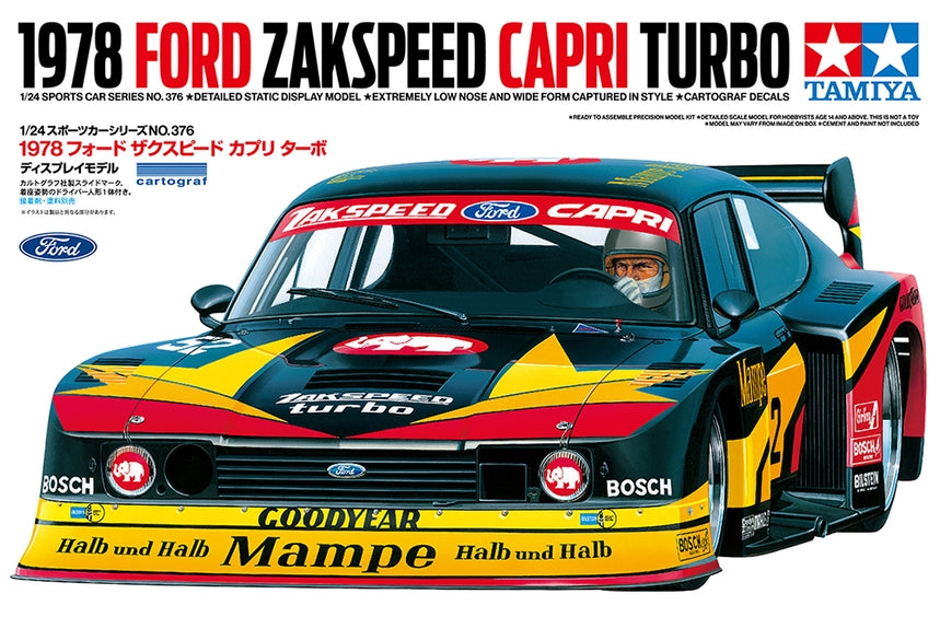 Tamiya 24376 1978 Ford Zakspeed Capri Turbo 1/24 Model Kit
