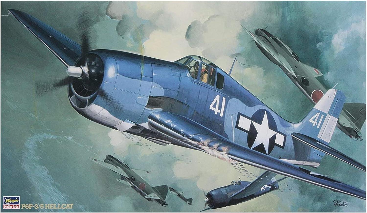 Hasegawa 08057 F6F-3/5 Hellcat 1/32 Model Kit - A-Z Toy Hobby