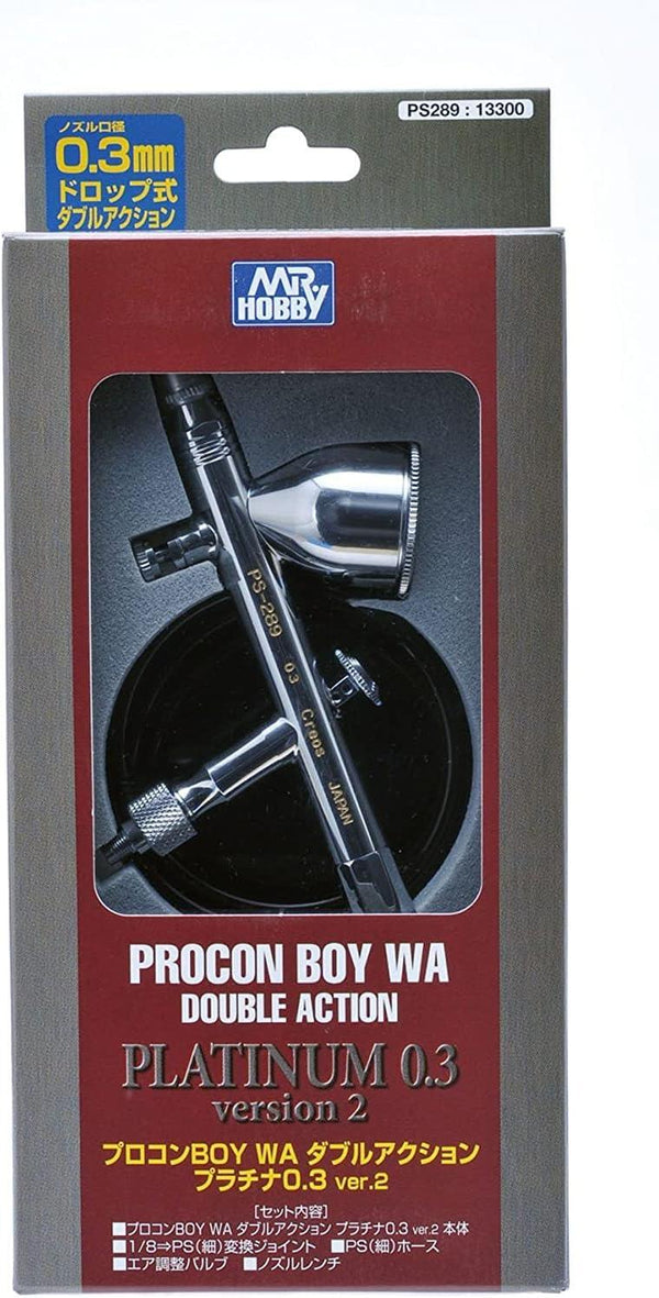 Mr. Hobby PS289 Mr. Procon Boy WA Platinum 0.3mm Airbrush - A-Z Toy Hobby
