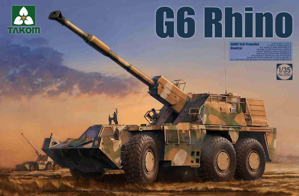 Takom 2052 G6 Rhino SANDF Self-Propelled Howitzer 1/35 Model Kit - A-Z Toy Hobby