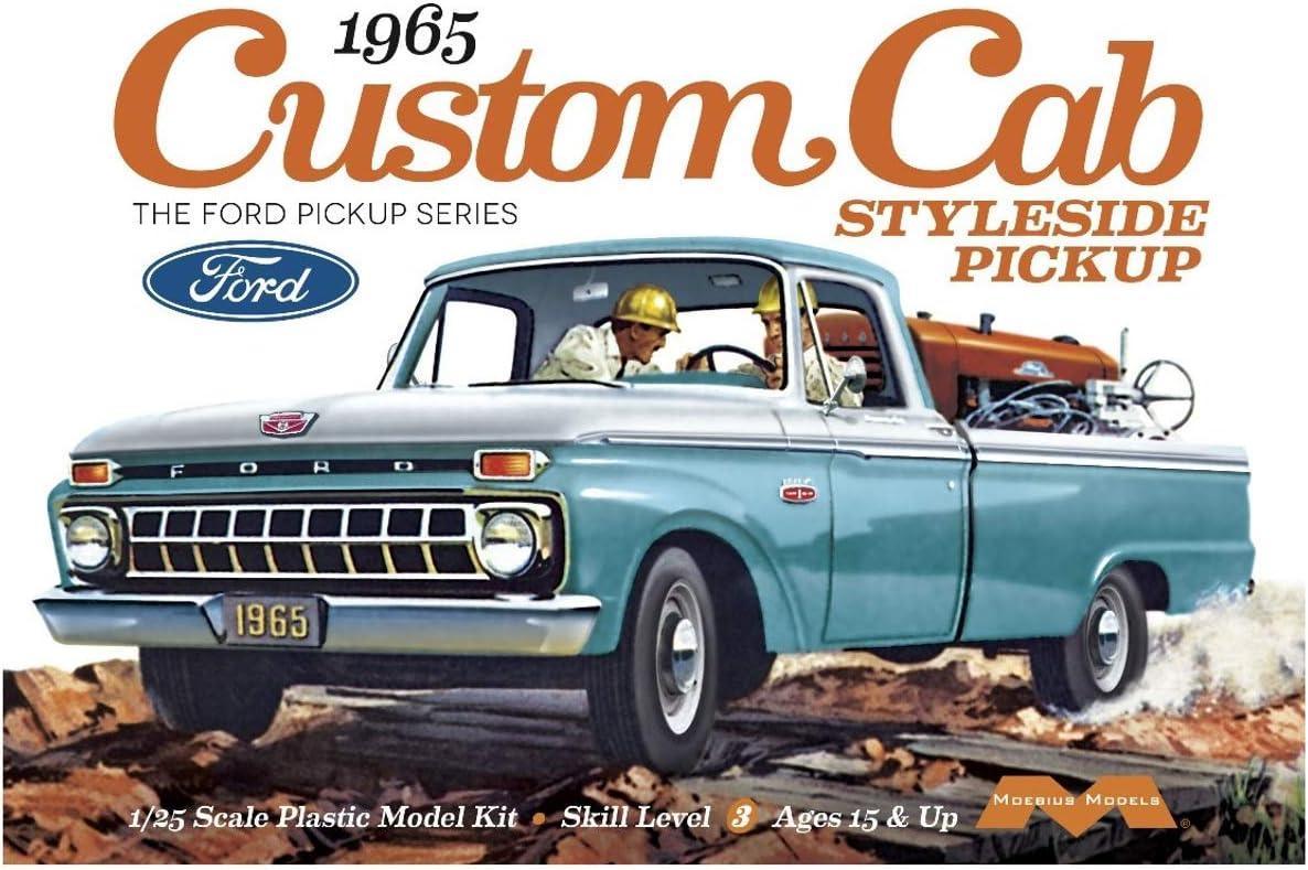 Moebius 1234 1969 Ford Custom Cab Styleside Pickup 1/25 Model Kit - A-Z Toy Hobby