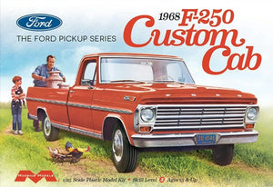 Moebius 2564 1968 Ford F-250 Custom Cab Pickup 1/25 Model Kit - A-Z Toy Hobby