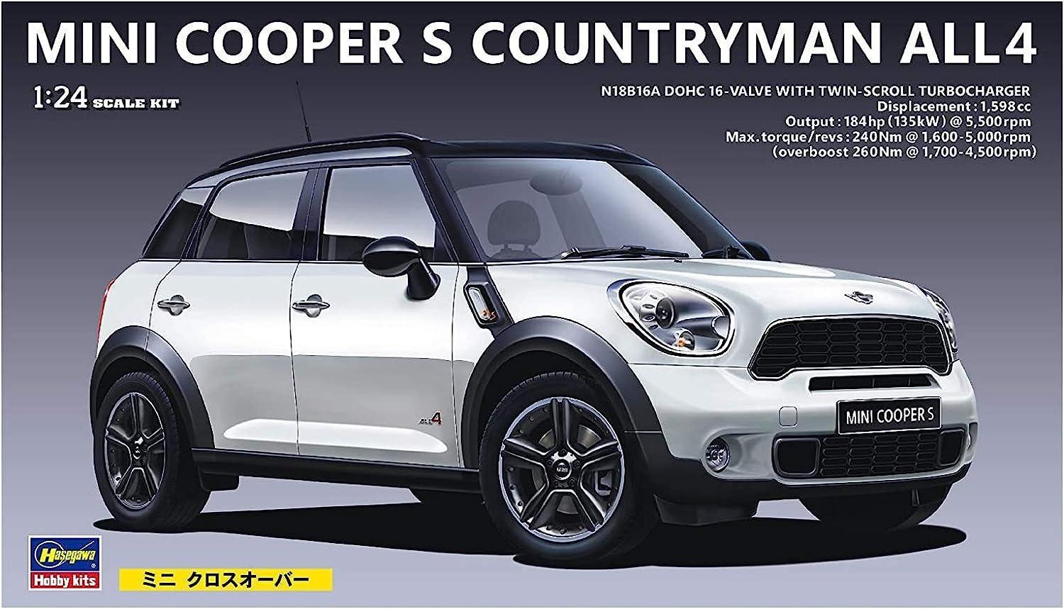 Hasegawa 24121 Mini Cooper S Countryman All4 1/24 Model Kit - A-Z Toy Hobby