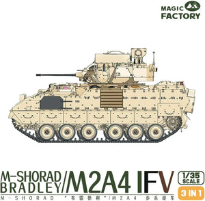 Magic Factory 2004 M-Shorad M2A4 Bradley IFV (3 in 1) 1/35 Model Kit - A-Z Toy Hobby