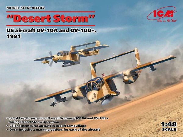 ICM 48302 'Desert Storm' OV-10A and OV-10D+ Bronco 1991 1/48 Model Kit